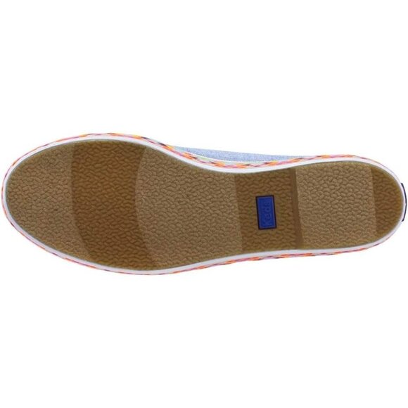 NWOT Keds Triple Kick light wash blue denim & colourful pattern mid sole sneaker - Picture 8 of 15